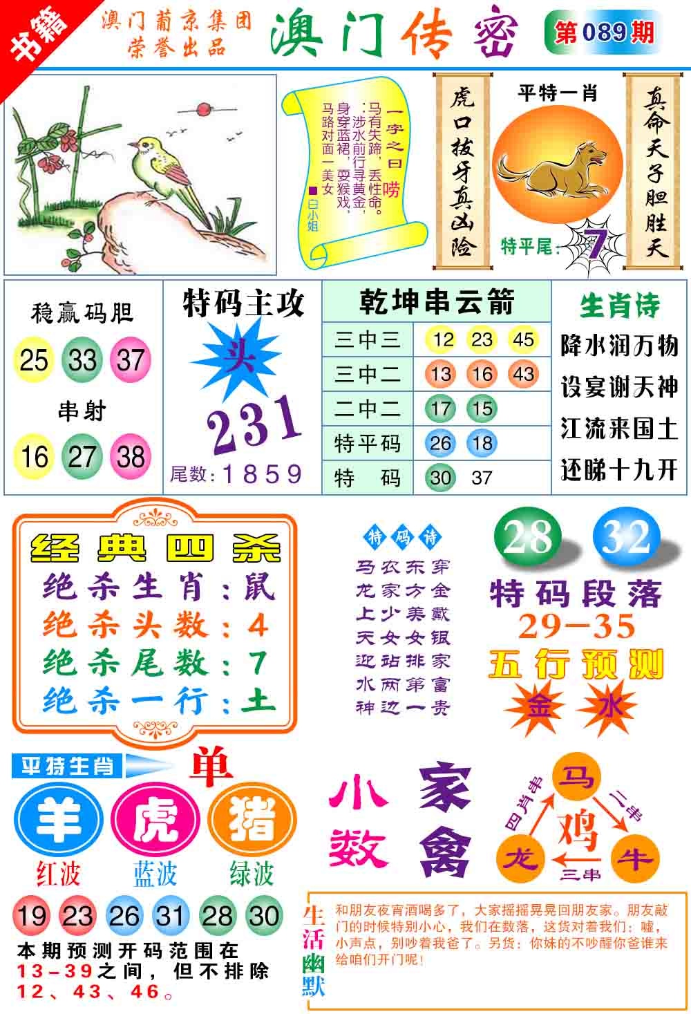 089期澳门传密心水[图]