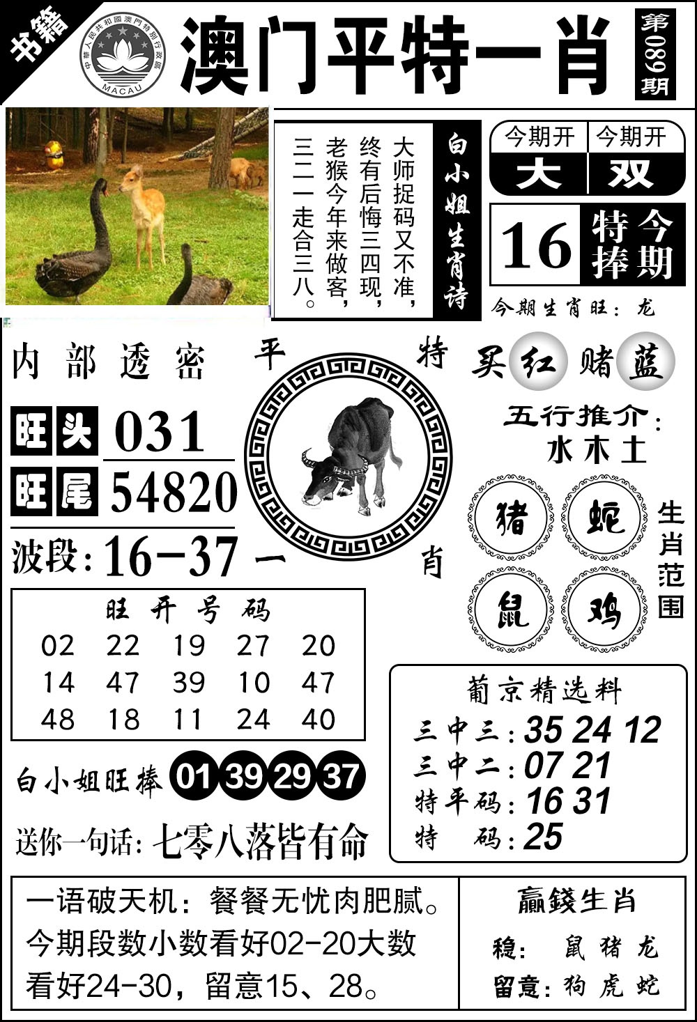 089期澳门内部透密[图]